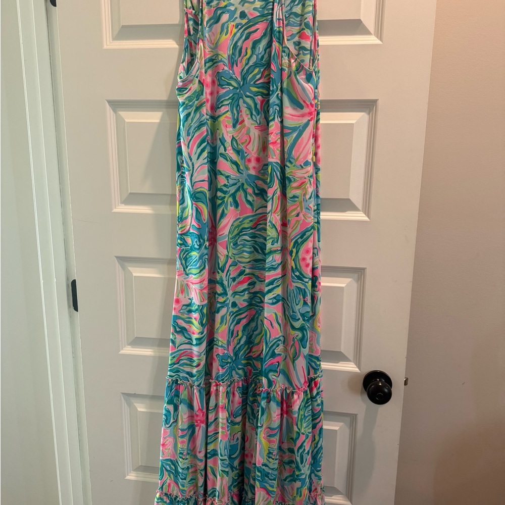 Lilly Pulitzer Colorful Tropical Luliana  Maxi Dress - Picture 4 of 5